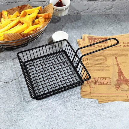 Wrought Iron Fruit Portable Storage Basket Bread French Fries Fried Snacks Portable Basket, Double Cup Egg-shaped, Double Cup Round, Single Cup Boat, Square Short Basket, Rectangular Short Basket, Large Round Wire, Small Round Wire, Large Messy Wire   ...