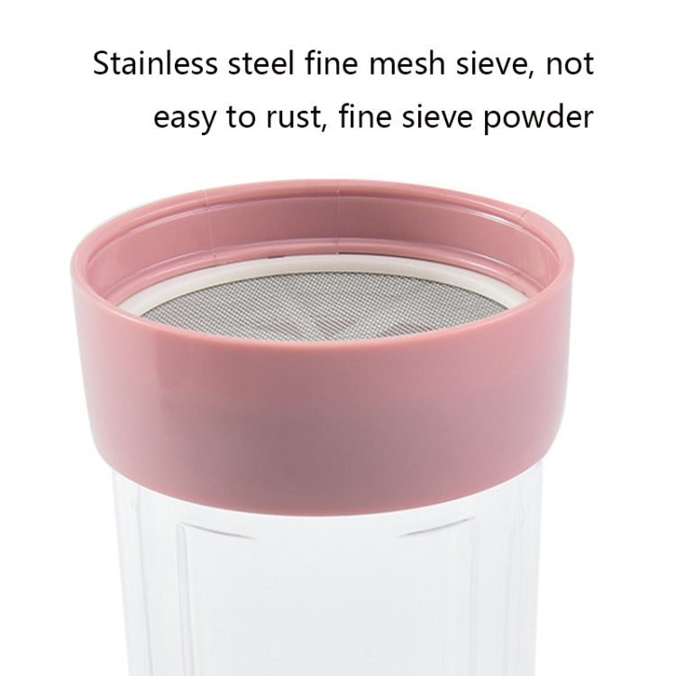 Rotating Stainless Steel Tall Cup Body Flour Sieve Sugar Bowl, Flour Sieve Sugar Bowl