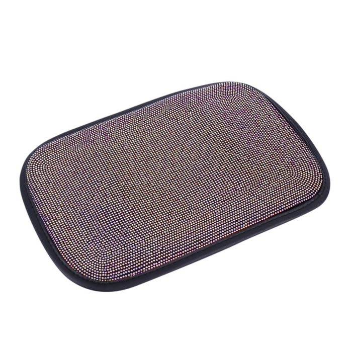 Car Diamond Armrest Box Cushion Personalized Car Decorations Dirt And Non-Slip, Black Colorful Diamond, Black White Diamond, Black Blue Diamond, Black Green Diamond