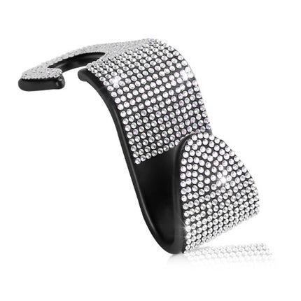 3 PCS Car Rear Seat Hooks Car Seats Multi-Function Diamond-Studded Hooks, White Diamond, Colorful Diamond, Black Diamond, Blue Diamond, Emerald, Gray Diamond, Pink Diamond, Red Diamond