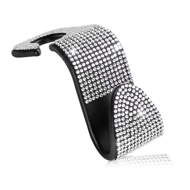 3 PCS Car Rear Seat Hooks Car Seats Multi-Function Diamond-Studded Hooks, White Diamond, Colorful Diamond, Black Diamond, Blue Diamond, Emerald, Gray Diamond, Pink Diamond, Red Diamond