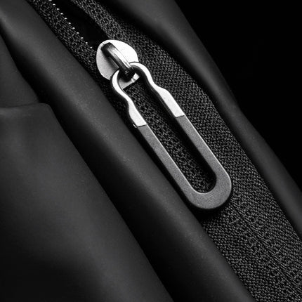 WEIXIER 8641 Men Running Waterproof Waist Bag Multifunctional Chest Bag Sports Leisure One-Shoulder Bag, Black, Dark Gray