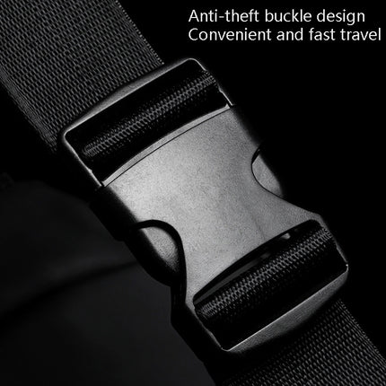 WEIXIER 8641 Men Running Waterproof Waist Bag Multifunctional Chest Bag Sports Leisure One-Shoulder Bag, Black, Dark Gray