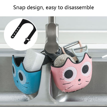 Kitchen Cartoon Multifunctional Sink Drain Hanging Bag Adjustable Buckle Bathroom Storage Basket