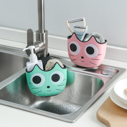 Kitchen Cartoon Multifunctional Sink Drain Hanging Bag Adjustable Buckle Bathroom Storage Basket