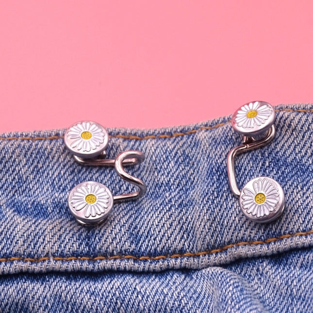 6 in 1 Nail-Free Detachable Button Jeans Waist Adjustment Buckle Set, Colour: 25mm (Silver), 25mm ( Chrysanthemum), 32mm (Chrysanthemum), 25mm (Silver), 32mm (Silver), 25mm (Bronze), 32mm (Bronze), 25mm (Black), 32mm (Gun Black), 25mm (Golden)         ...