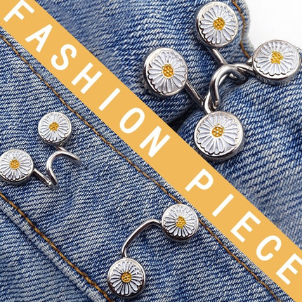 6 in 1 Nail-Free Detachable Button Jeans Waist Adjustment Buckle Set, Colour: 25mm (Silver), 25mm ( Chrysanthemum), 32mm (Chrysanthemum), 25mm (Silver), 32mm (Silver), 25mm (Bronze), 32mm (Bronze), 25mm (Black), 32mm (Gun Black), 25mm (Golden)         ...
