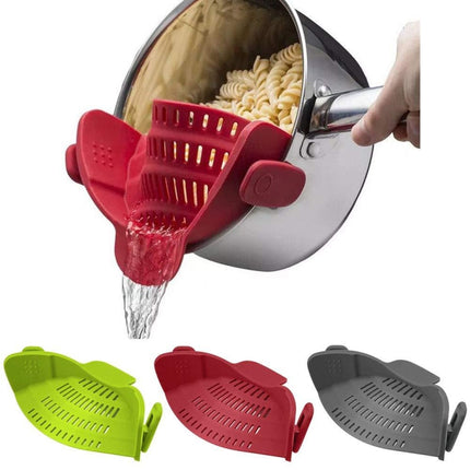 Wide Mouth Silicone Drainer Pot Side Drain To Block Fruit Noodle Strainer