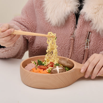 Instant Noodle Bowl Wooden Kimchi Bowl Fruit Salad Wooden Bowl With Handle, Small, Large