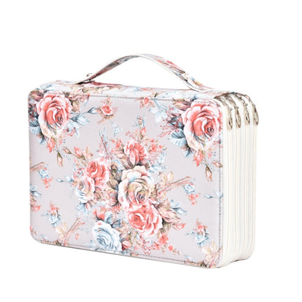 200 Hole Art Painting Pen Storage Bag Large-Capacity Crocodile Pattern PU Pencil Bag, Black, Purple, Brown, Sapphire, Gray, Khaki Rose, Blue Rose, Green Rose, Pink Rose, Rose Red, Lake Blue