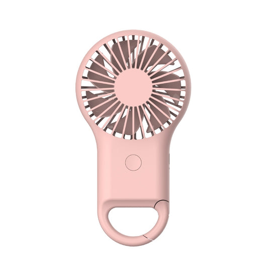 Handheld Pocket Mini Small Fan Portable Charging Outdoor USB Fan With 7 Color Light, Pink, ArmyGreen, Orange