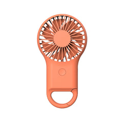 Handheld Pocket Mini Small Fan Portable Charging Outdoor USB Fan With 7 Color Light, Pink, ArmyGreen, Orange