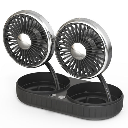 F303 Car USB Fan 12/24V Car Shake Head Fan, F303 (Gold), F303 (Silver)