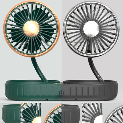 F303 Car USB Fan 12/24V Car Shake Head Fan, F303 (Gold), F303 (Silver)
