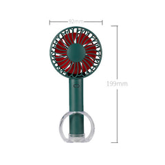 FS-H01 USB Portable Ultra-quiet Large Wind Hand-held Desktop Student Dormitory Household Mini Fan, White, Black, Green
