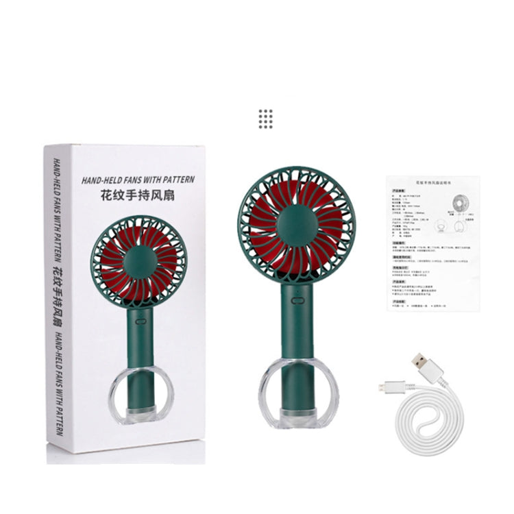 FS-H01 USB Portable Ultra-quiet Large Wind Hand-held Desktop Student Dormitory Household Mini Fan, White, Black, Green