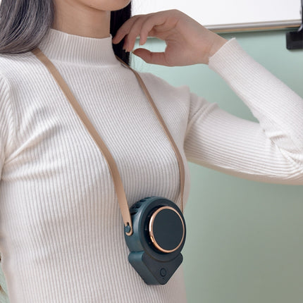 H3 Mini Lazy USB Hanging Neck Fan Student Outdoor Leafless Triangle Fan, White, Pink, Military Green