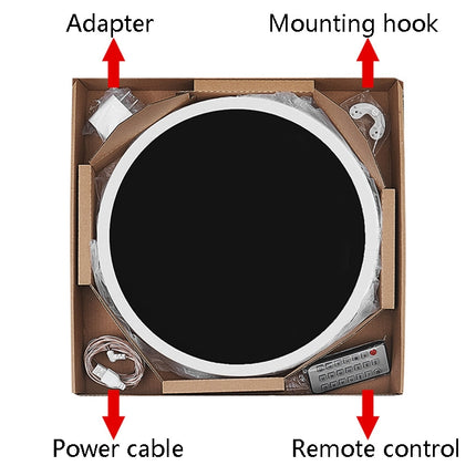 6620 12 Inch LED Simple Wall Clock Living Room Round Silent Digital Temperature And Humidity Electronic Clock