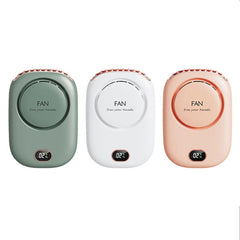 DQ203 Lazy Hanging Neck Fan USB Mini Desktop Large Wind Fan, White, Pink, Green