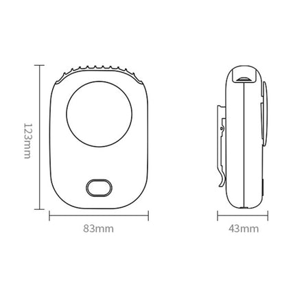 DQ203 Lazy Hanging Neck Fan USB Mini Desktop Large Wind Fan
