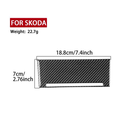 For 2017-2021 Skoda Octavia Right-Hand Drive 2pcs /Set Gear Shift Panel Trim Sticker, Right-Hand Drive