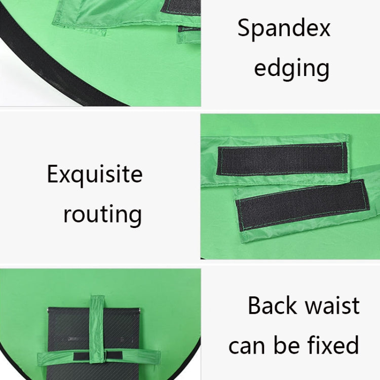 EY-068 Green Background Cloth Folding ID Photo Green Screen Video Backdrop Board For E-Sports Chair, 75cm, 110cm, 142cm