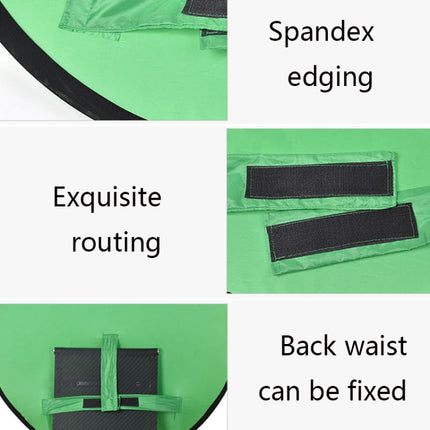 EY-068 Green Background Cloth Folding ID Photo Green Screen Video Backdrop Board For E-Sports Chair, 75cm, 110cm, 142cm