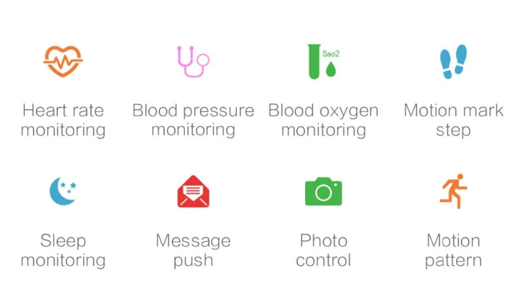 P68 Smart Watches Heart Rate Monitor Blood Pressure Activity Tracker for Xiaomi Band 3 Huawei Color Band 2