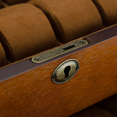 Wooden Double-Layer Watch Storage Box With Lock Jewelry Collection Display Box