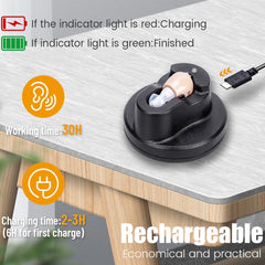 Z-12 Rechargeable In-Ear Sound Amplifier Hearing Aid with USB Cradle Charger, Z-12