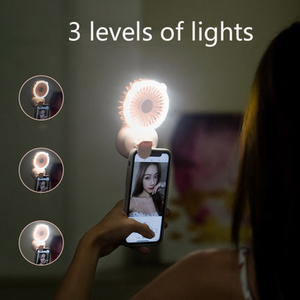 D11 Fill Light Clip Hanging Neck Fan Handheld Folding Mini USB Desktop Fan, D11 Pink, D11 Green, D11 White