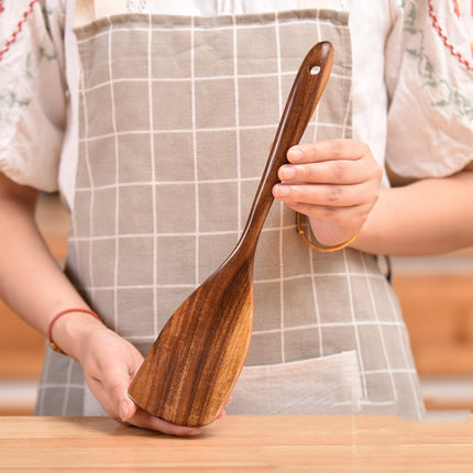 Non-Stick Pot Wood Shovel Teak Cooking Pot Shovel Tableware, Sweet Spoon, Saving Spoon, Bent Spoon, Mixing Spoon, Filter Spoon, Curved Shovel, Thickened Oblique Shovel, Curved Spatula, Small Spoon, Medium Spoon, Long Handle Spoon, Long Handle Filter Spoon