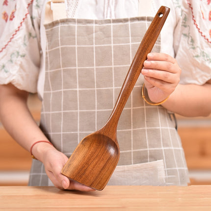 Non-Stick Pot Wood Shovel Teak Cooking Pot Shovel Tableware, Sweet Spoon, Saving Spoon, Bent Spoon, Mixing Spoon, Filter Spoon, Curved Shovel, Thickened Oblique Shovel, Curved Spatula, Small Spoon, Medium Spoon, Long Handle Spoon, Long Handle Filter Spoon