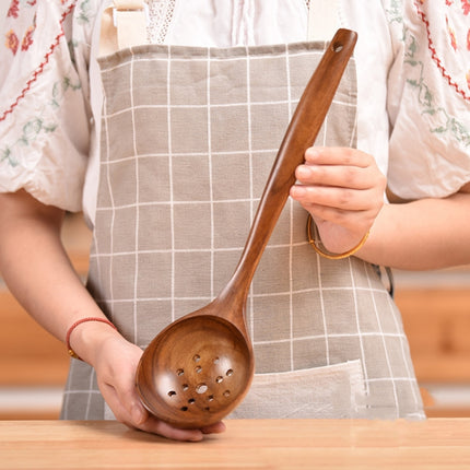 Non-Stick Pot Wood Shovel Teak Cooking Pot Shovel Tableware, Sweet Spoon, Saving Spoon, Bent Spoon, Mixing Spoon, Filter Spoon, Curved Shovel, Thickened Oblique Shovel, Curved Spatula, Small Spoon, Medium Spoon, Long Handle Spoon, Long Handle Filter Spoon