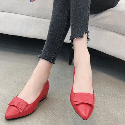 Spring And Summer Cowhide Shoes With Thick Heel Mid-Heel For Women, 34, 35, 36, 37, 38, 39, 40, 41