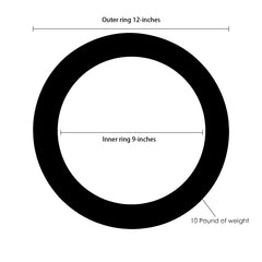 Fitness Sports Silicone Iron Ring, Diameter: 32cm