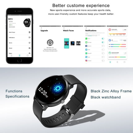 V11 Smartwatch Real-time Heart Rate Blood Pressure Monitor Multi-sport mode Breathing Light Smart Watch for Android IOS Phone