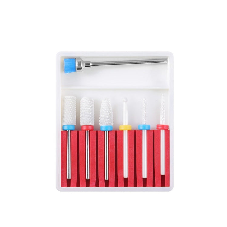 Nail Art Ceramic Tungsten Steel Alloy Grinding Heads Set Grinder Polishing Tool