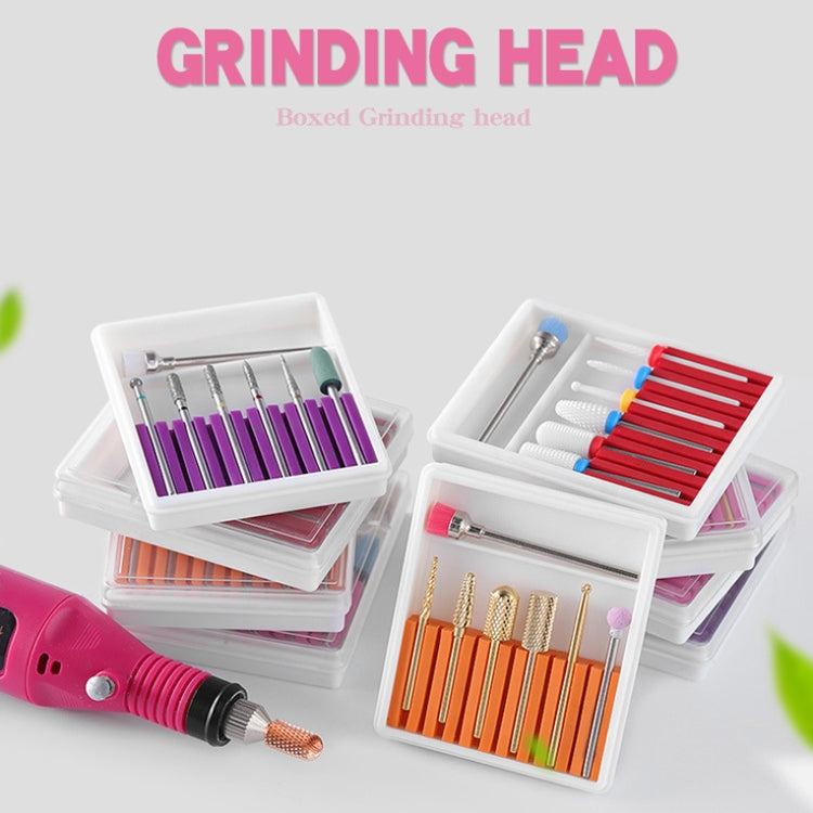 Nail Art Ceramic Tungsten Steel Alloy Grinding Heads Set Grinder Polishing Tool