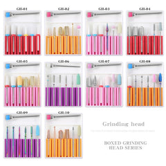 Nail Art Ceramic Tungsten Steel Alloy Grinding Heads Set Grinder Polishing Tool, GH-01, GH-02, GH-03, GH-05, GH-06, GH-07, GH-08, GH-09, GH-10