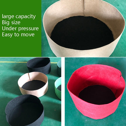 Felt Planting Barrel Indoor Outer Round Plant Bag Non-Woven Seedling Bag, 50x20cm 40L, 60x20cm 56L, 70x30cm 115L