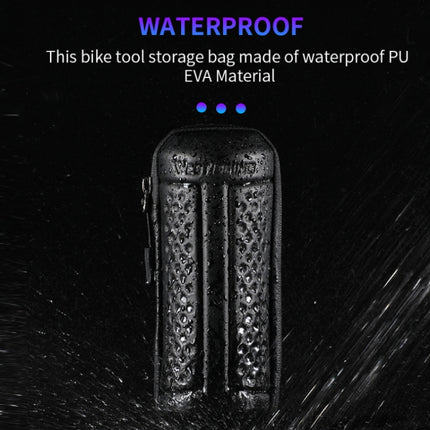 WEST BIKING 1.2L Bicycle EVA Hard Shell Water Bottle Bag With Bottle Cage, Rack+A Black Bag, Rack+B Frosted Black