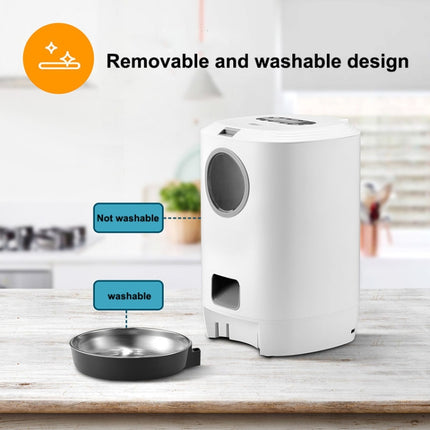 4.5L Smart Pet Cat Dog Bowl Food Automatic Dispenser Feeder  With Timer Auto Electronic Feeder With Metal Food Tray, USB Interface No Adapter, US Plug, EU Plug, AU Plug, UK Plug