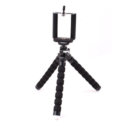 5 PCS Octopus Photography Sponge Mobile Phone Stand Portable Lazy Adjustable Vibrato Live Tripod Stand, With Phone Clip (Black), Without Phone Clip