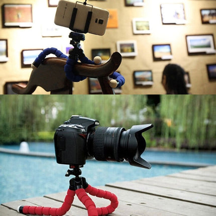 5 PCS Octopus Photography Sponge Mobile Phone Stand Portable Lazy Adjustable Vibrato Live Tripod Stand, With Phone Clip (Black), Without Phone Clip