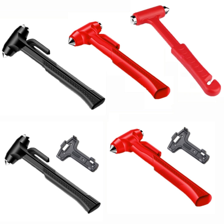Car Safety Life-Saving Hammer Car Emergency Multifunctional Window Breaker, Upgraded Black, Upgraded Red, Ordinary Red, Deluxed Black With Fixed Rack, Deluxed Red With Fixed Rack