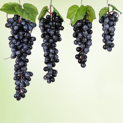 Simulation Fruit Simulation Grapes PVC with Cream Grape Shoot Props, 4 Bunches 36 Black Grapes, 4 Bunches 36 Green Grapes, 4 Bunches 36 Red Grapes, 4 Bunches 36 Grain Agate Grapes, 4 Bunches 36 Purple Grapes, 4 Bunches 60 Black Grapes                  ...