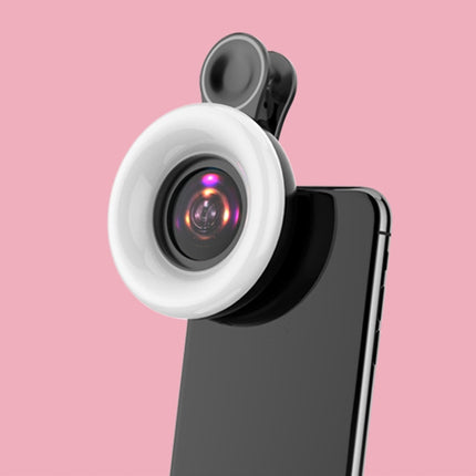 Mobile Phone Macro Lens Beauty Makeup Selfie Light, Pink, Black