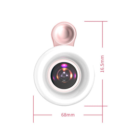 Mobile Phone Macro Lens Beauty Makeup Selfie Light, Pink, Black