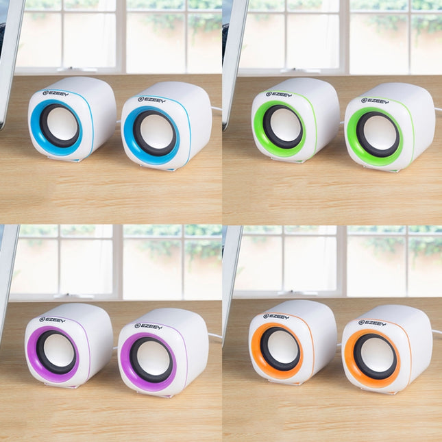 YEEZE A1 Multimedia USB2.0 Desktop Speaker Mini Computer Notebook Speaker, White Blue, White Green, White Purple, White Orange, Black Blue, Black Green, Black Purple, Black Prange, Electroplated Black Gold, Electroplated White, Electroplated Black     ...